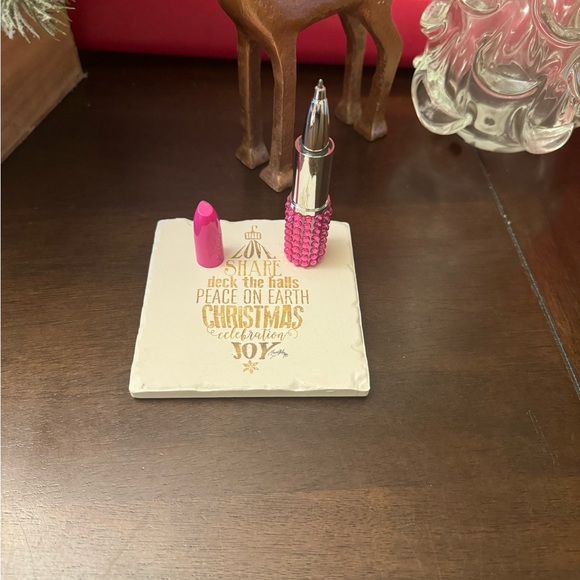 Rhinestone lipstick shaped pens compact - Picture 4 of 16